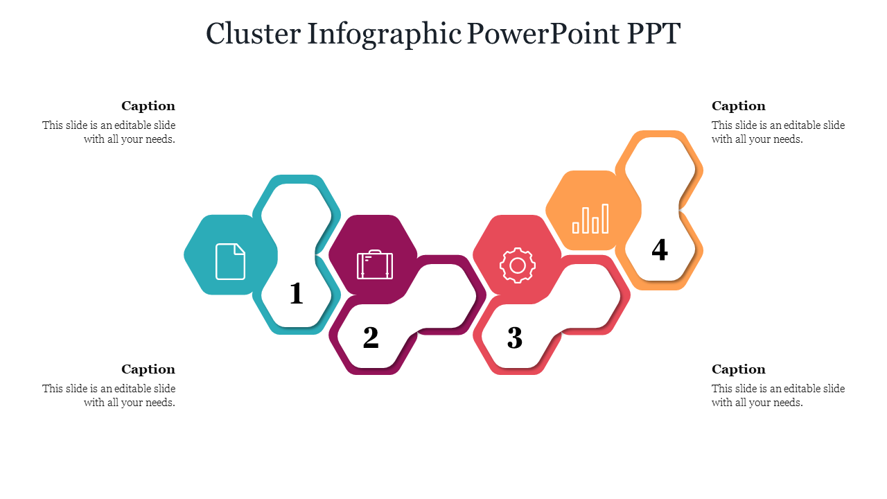 Cluster Infographic PowerPoint PPT